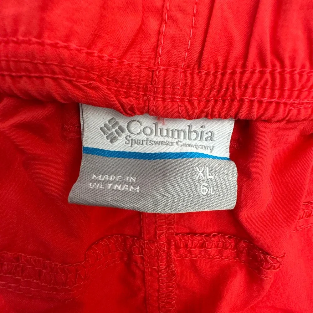 Columbia PFG Red Nylon Fishing Shorts Women's Size XL 6 Inch‎ Inseam